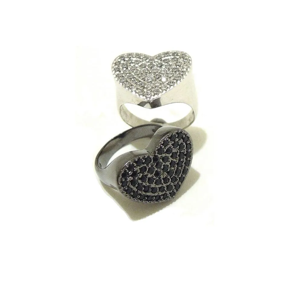 Anelli*Spadarella Gioielli Anello cuore zirconi - AN397
