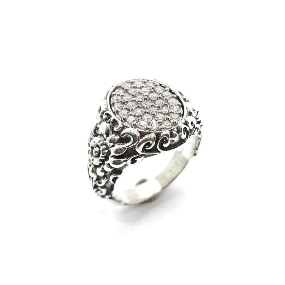 Anelli*Spadarella Gioielli Anello ovale zirconi - AN690