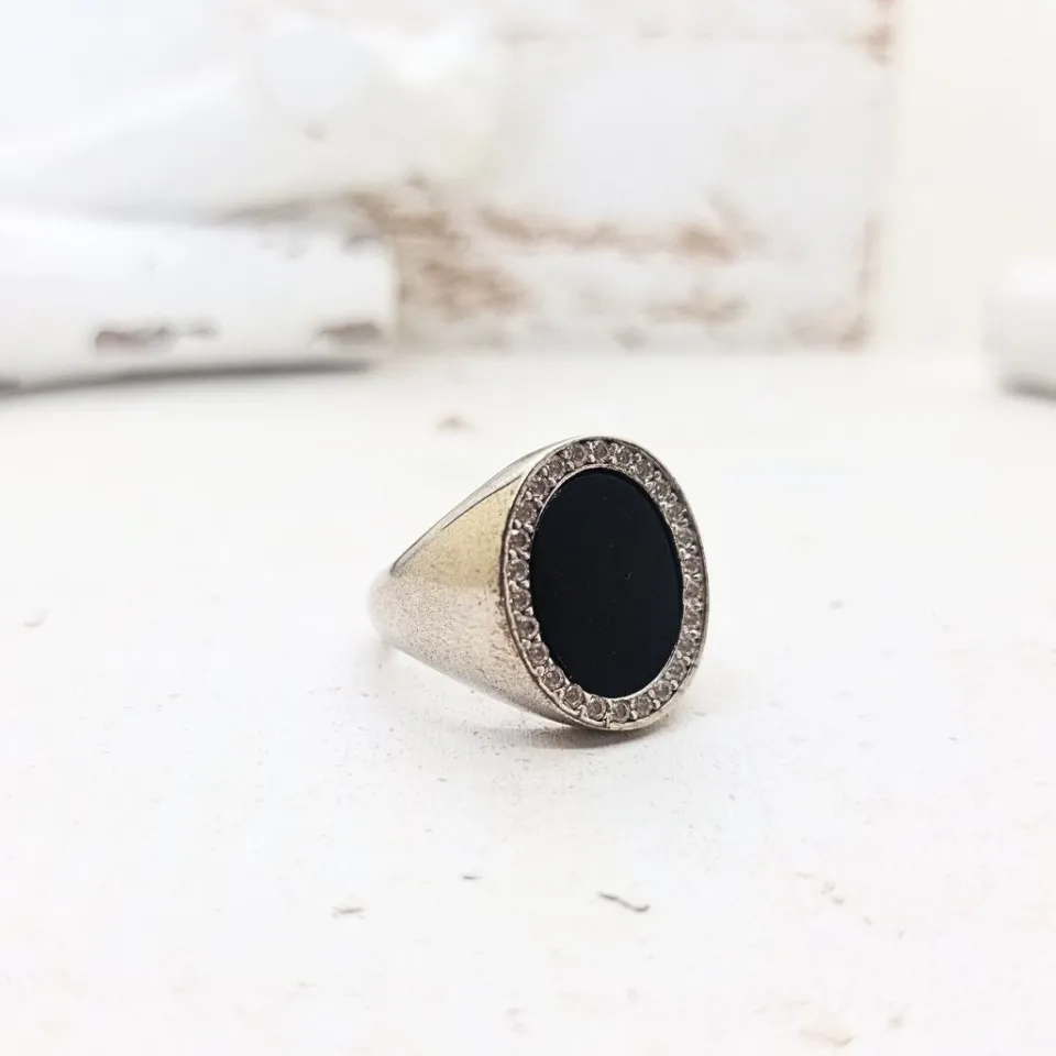 Anelli*Spadarella Gioielli Anello pietra ovale zirconi - AN675
