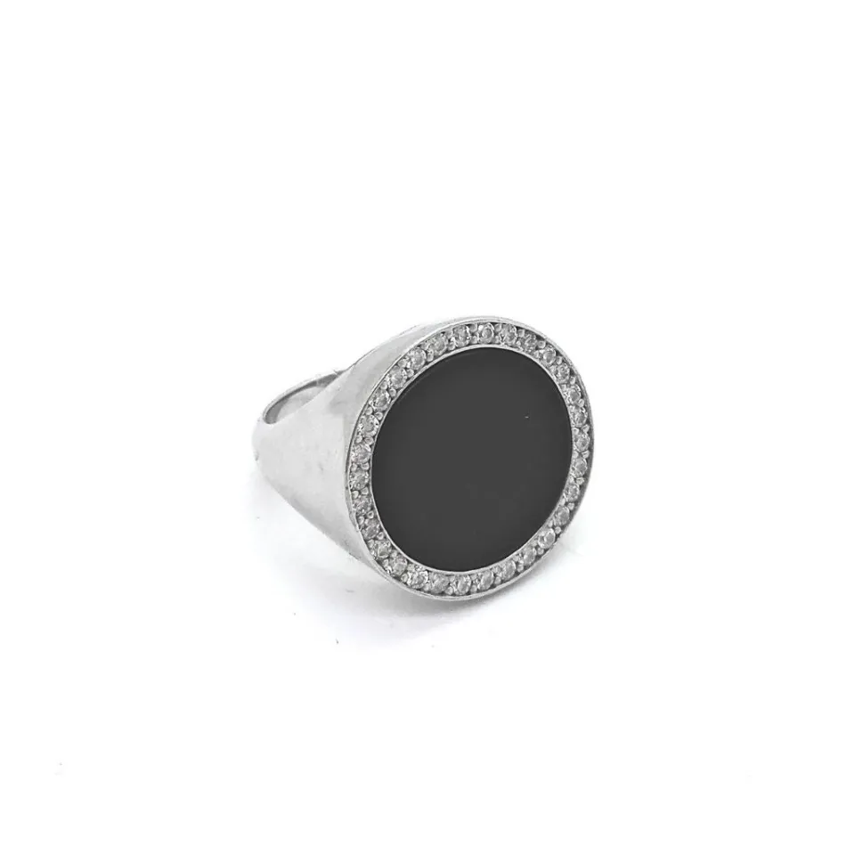 Anelli*Spadarella Gioielli Anello pietra tonda zirconi - AN674