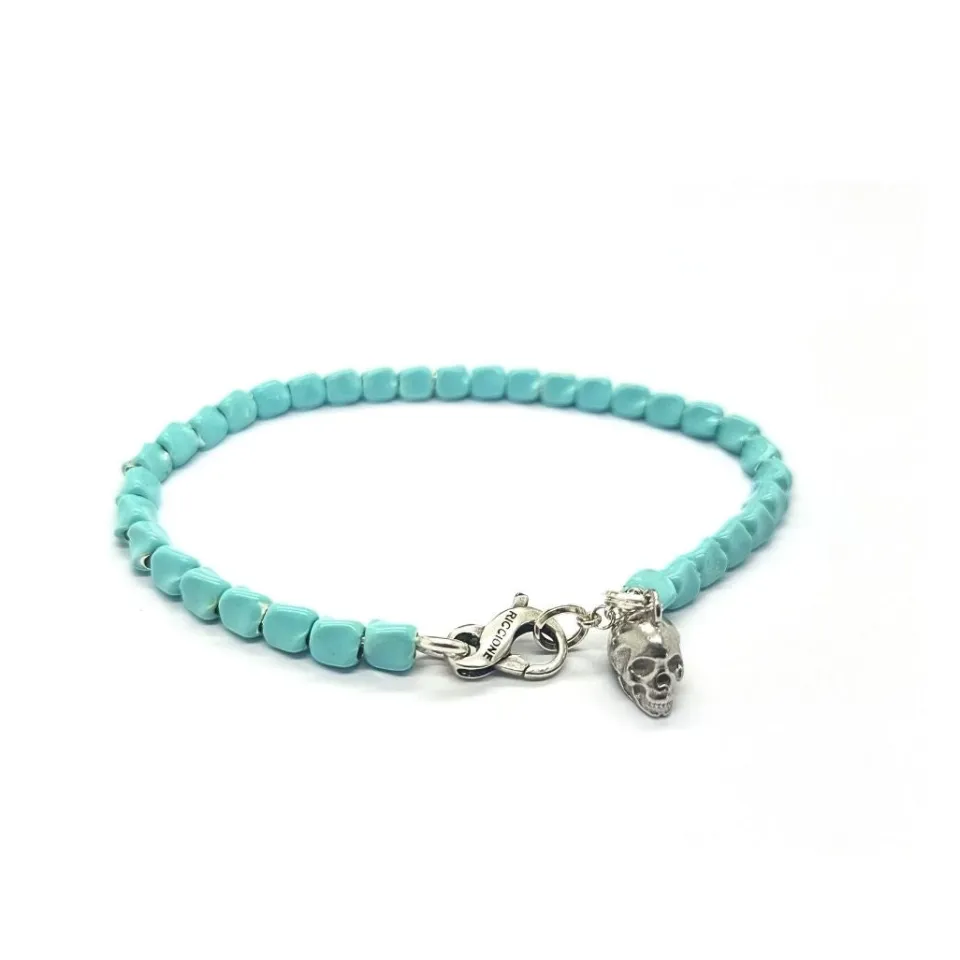 Bracciali*Spadarella Gioielli Bracciale smaltato teschio - SPBR622X