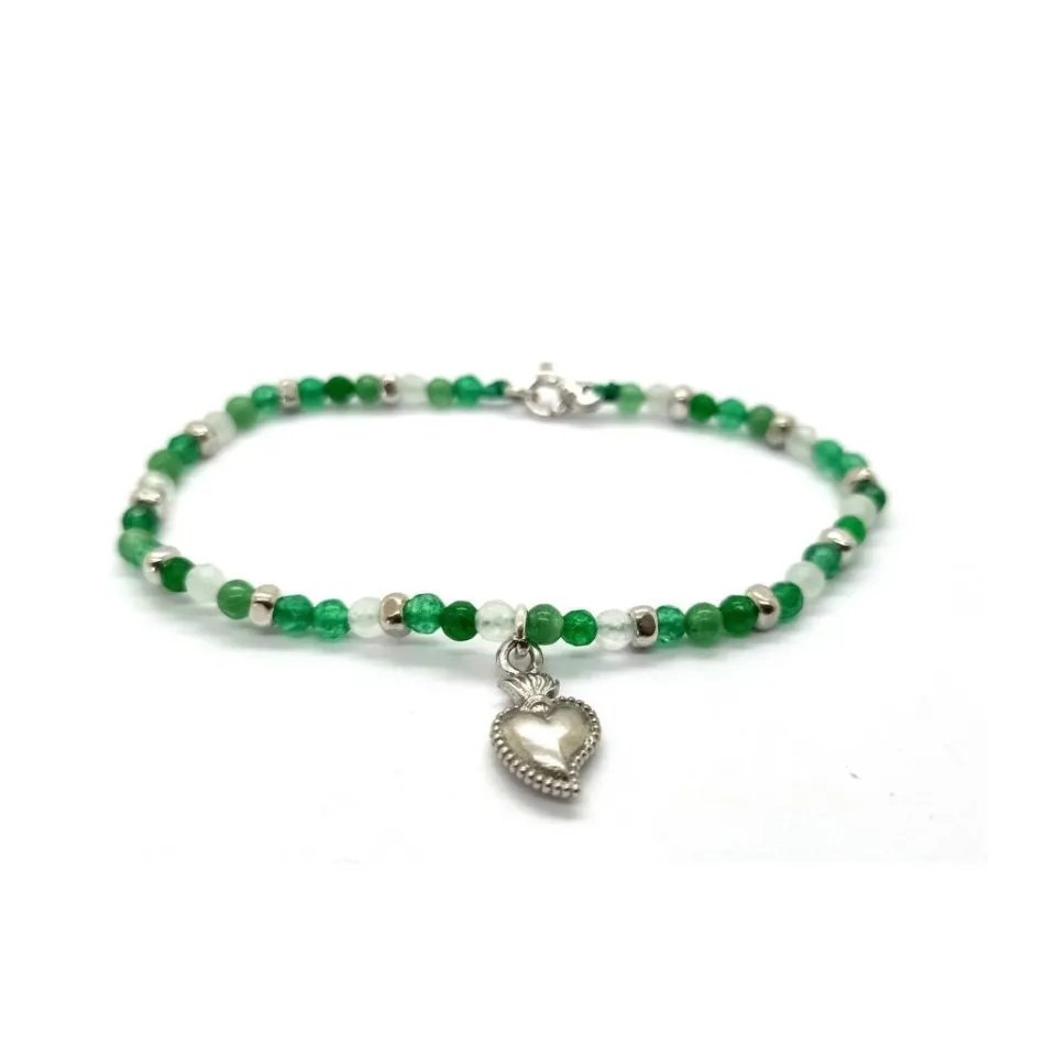 Bracciali | Bracciali Spadini*Spadarella Gioielli Bracciale spadino pietre con cuore sacro - SPBR607