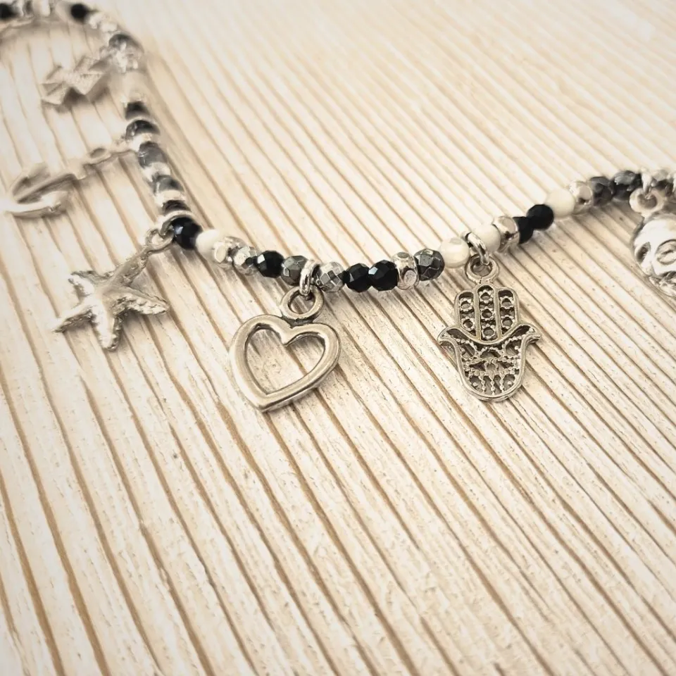Bracciali | Bracciali Spadini*Spadarella Gioielli Bracciale spadino pietre con pendenti - SPBR603