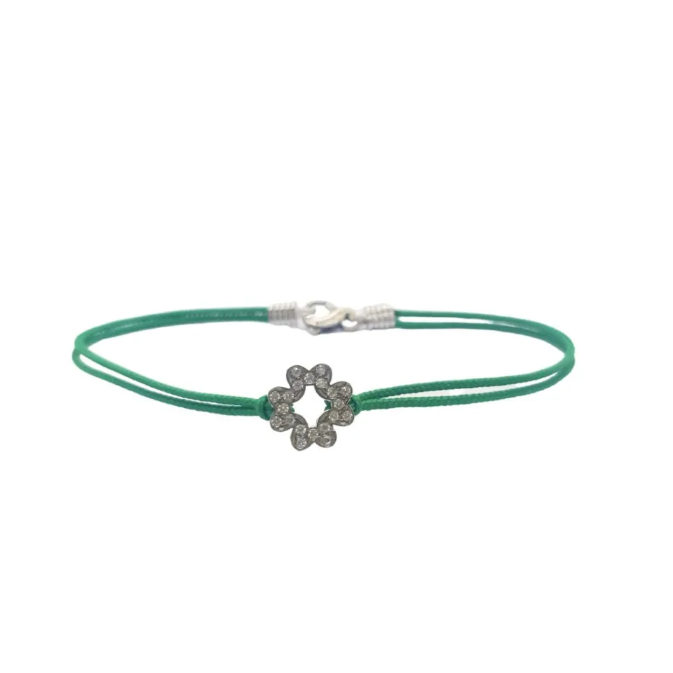 Bracciali | Bracciali Spadini*Spadarella Gioielli Bracciale spadino quadrifoglio zirconi - SPBR707