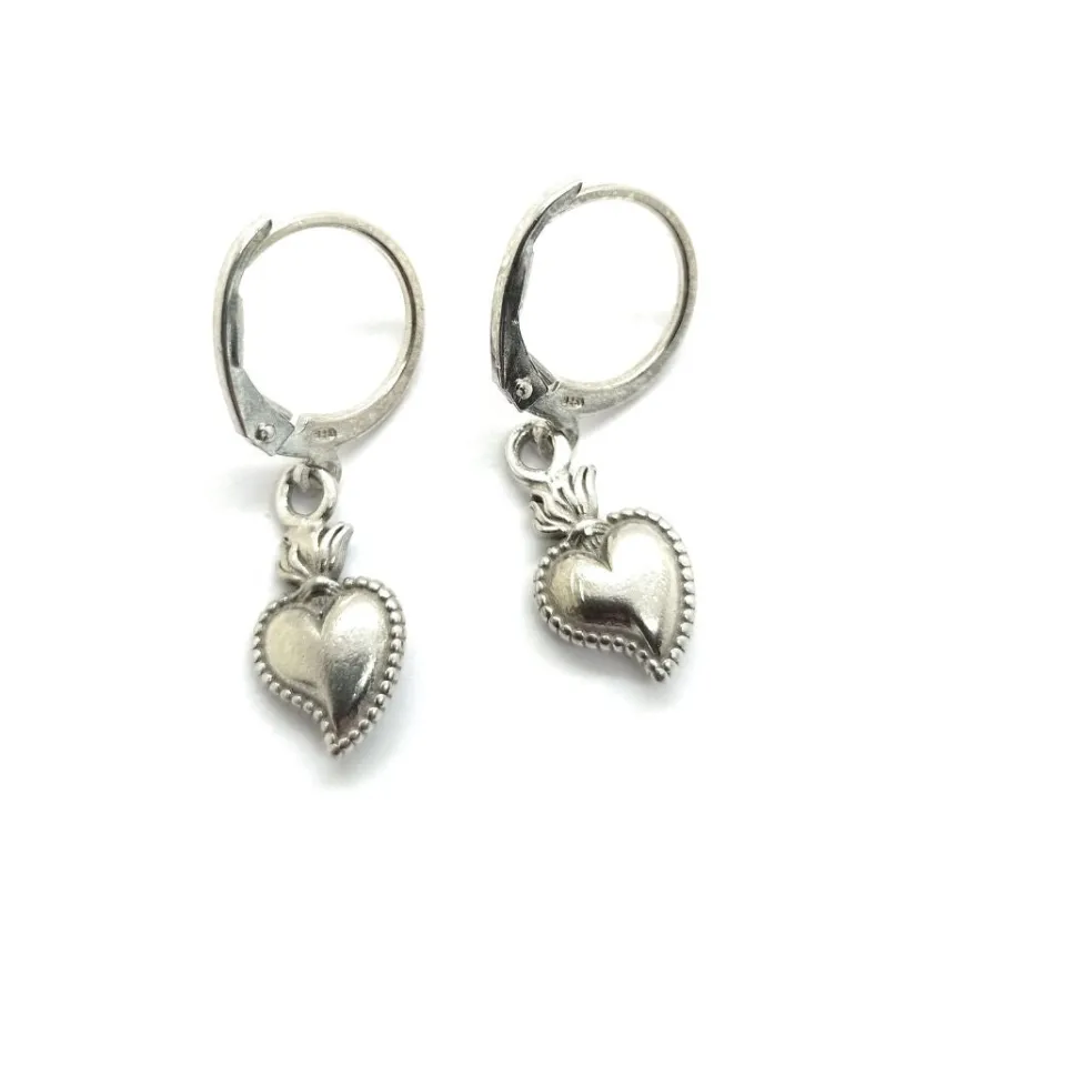 Bracciali | Orecchini*Spadarella Gioielli Orecchini a cerchio cuore sacro - OR822