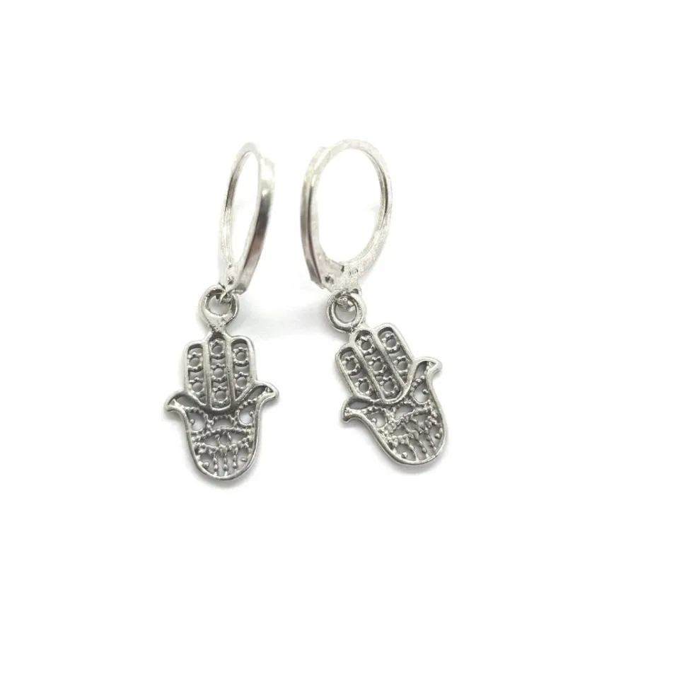 Bracciali | Orecchini*Spadarella Gioielli Orecchini a cerchio mano di fatima - OR825