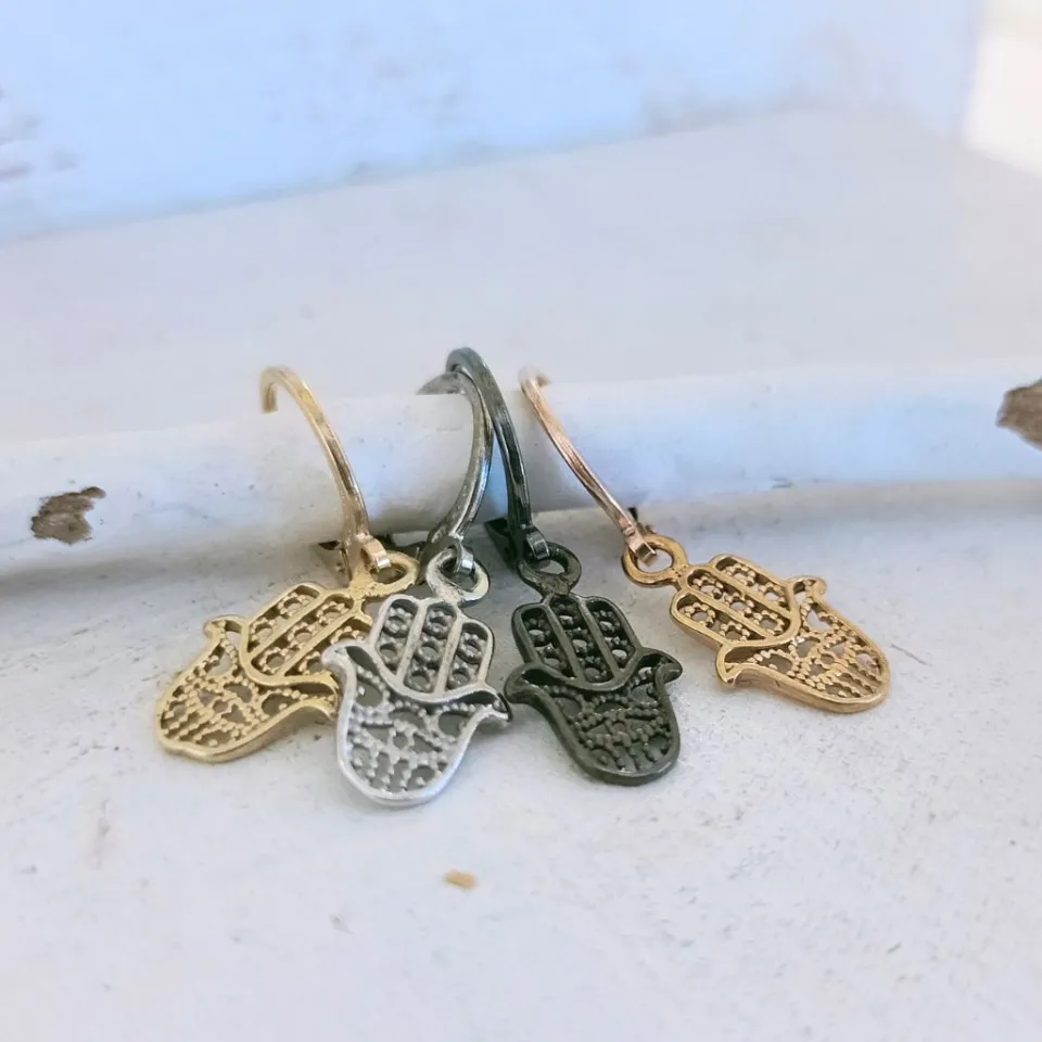 Bracciali | Orecchini*Spadarella Gioielli Orecchini a cerchio mano di fatima - OR825
