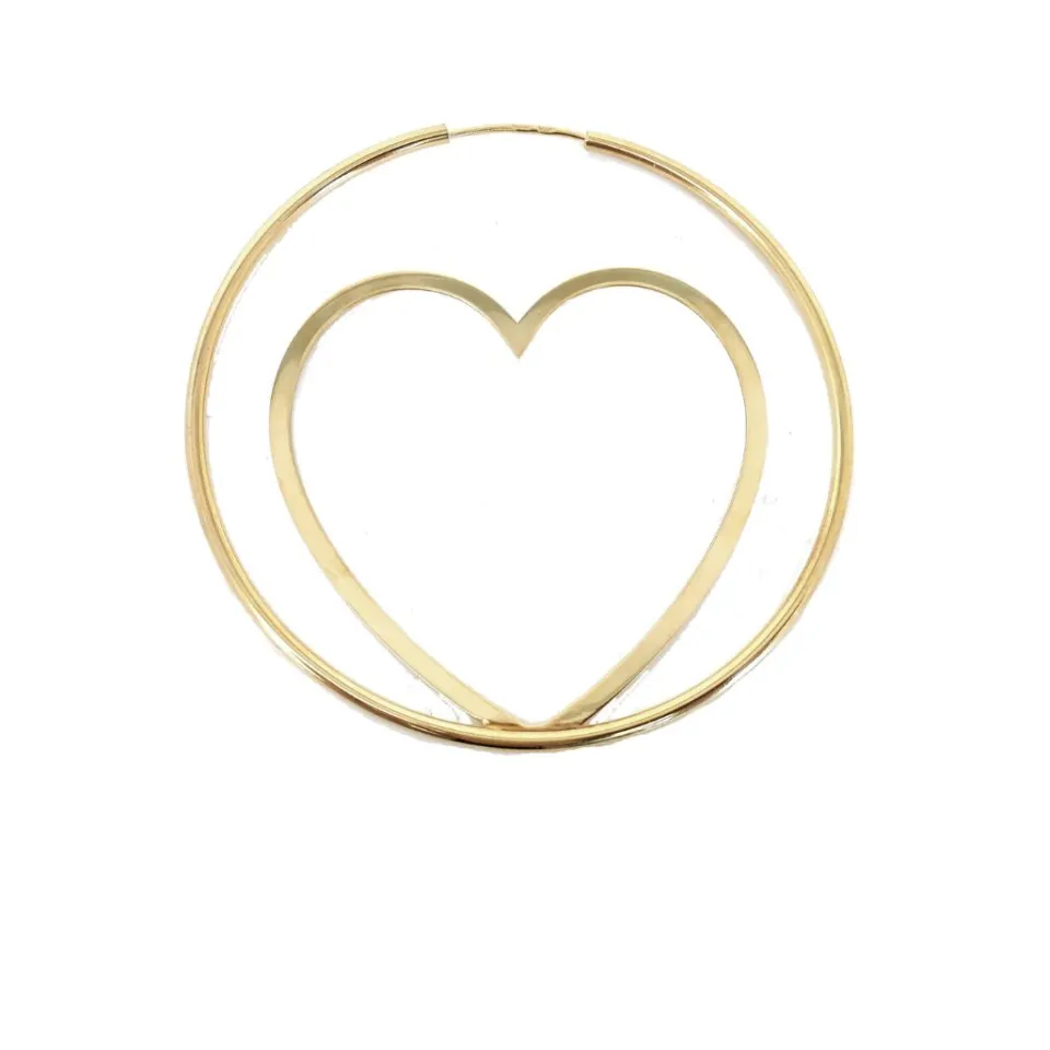 Bracciali | Orecchini*Spadarella Gioielli Orecchino a cerchio con cuore - OR796