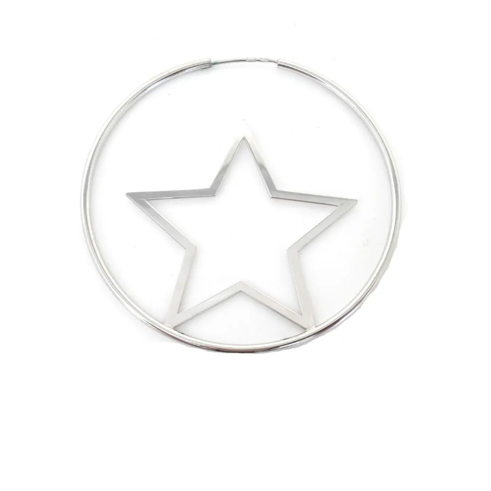 Bracciali | Orecchini*Spadarella Gioielli Orecchino a cerchio stella - OR798